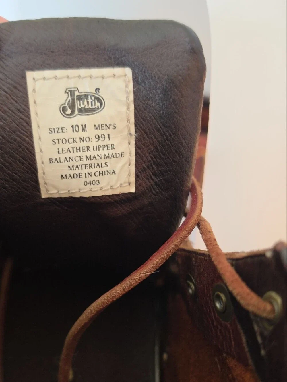 Justin 991 Boots Men's Brown Leather Chukka Boots